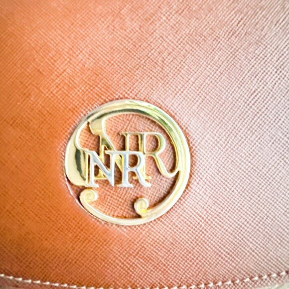 Vintage Nina Ricci Logo Spellout Coated Canvas Leather Trim Camera Bag - Picture 4 of 14